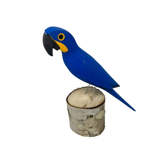 Arara no Toquinho - Azul Rio - Madeira