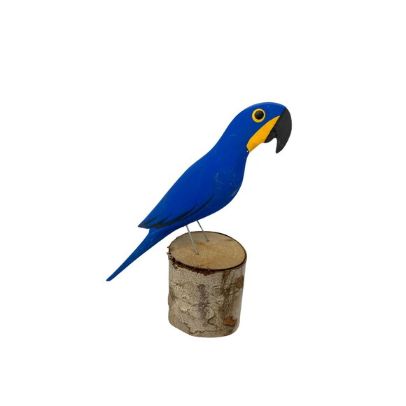 Arara no Toquinho - Azul Rio - Madeira