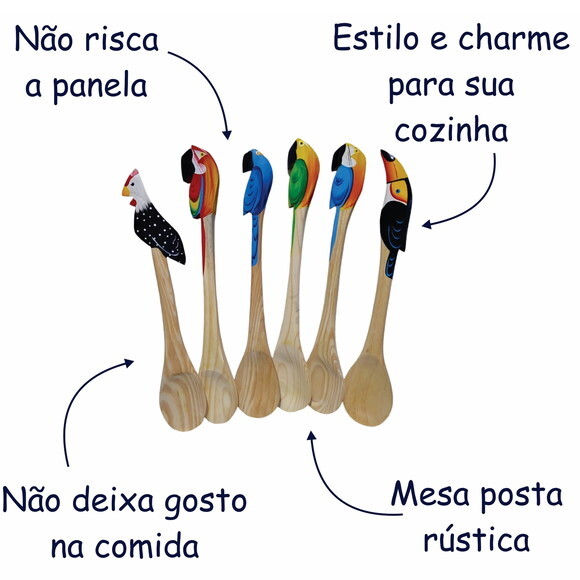 Colher de Pau - Arara Vermelha