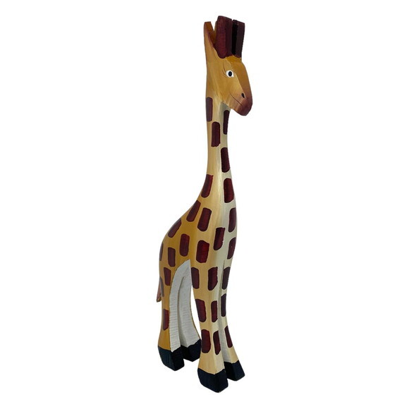 Girafa de Madeira G Decorativo para Casa Sala Jardim Sacada
