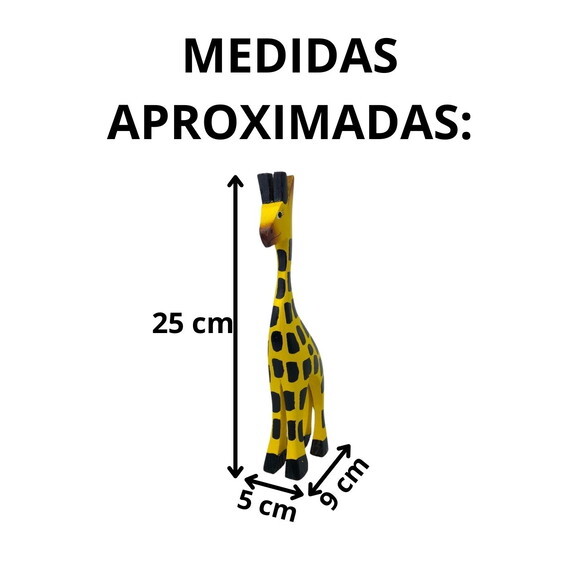 Girafa de Madeira P Decorativo para Casa Jardim Animal