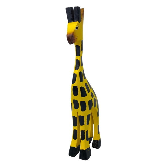 Girafa de Madeira P Decorativo para Casa Jardim Animal