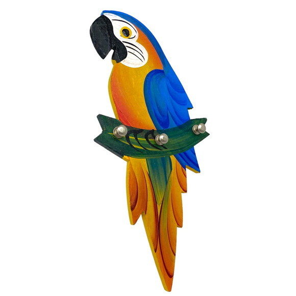 Porta chaves P - Arara Amarela e Azul
