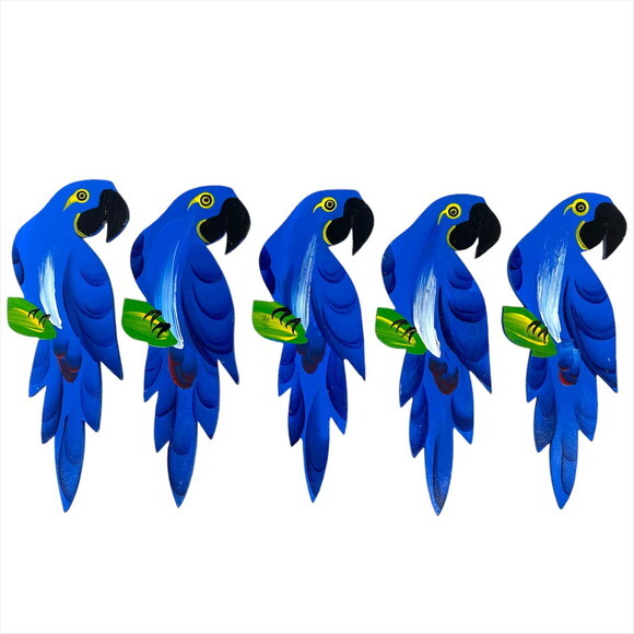 Quinteto de Arara Azul Rio - Madeira