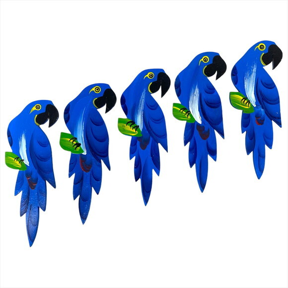 Quinteto de Arara Azul Rio - Madeira