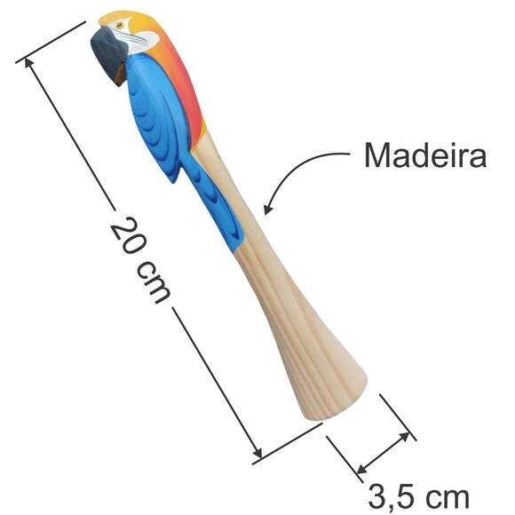 Socador de Caipirinha - Arara Amarela e Azul
