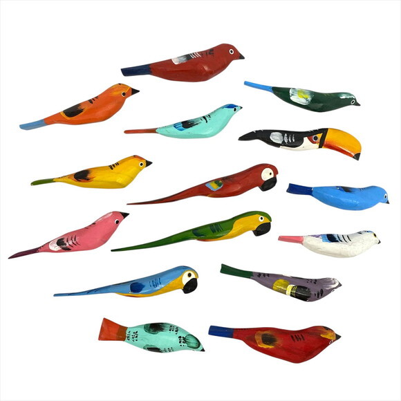 Sairas Passarinhos Araras G Decorativo Kit com 7 Sortidos