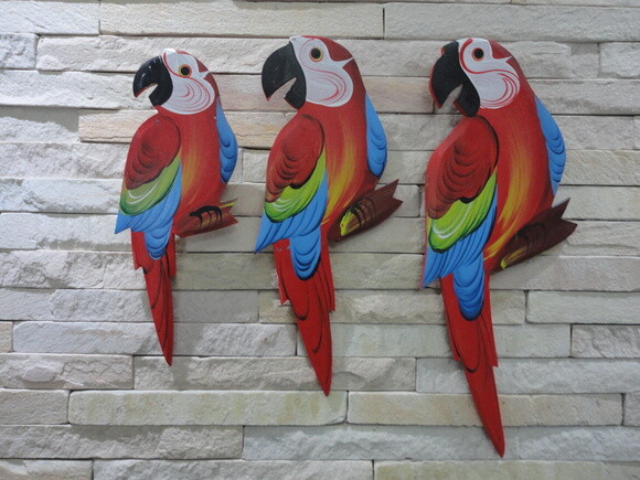 Trio de Arara M3 - Parede Madeira/mdf