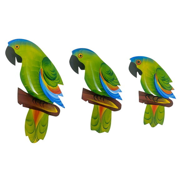 Trio de Papagaio m - Madeira