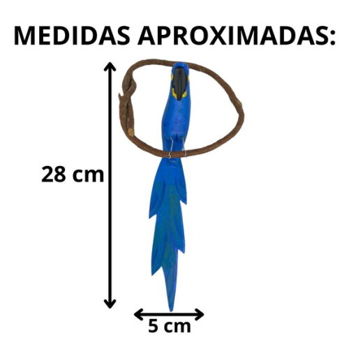 Arara de Galho Mini - Azul - Madeira