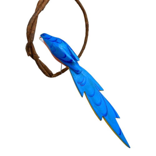 Arara de Galho Mini Azul/amarela - Madeira