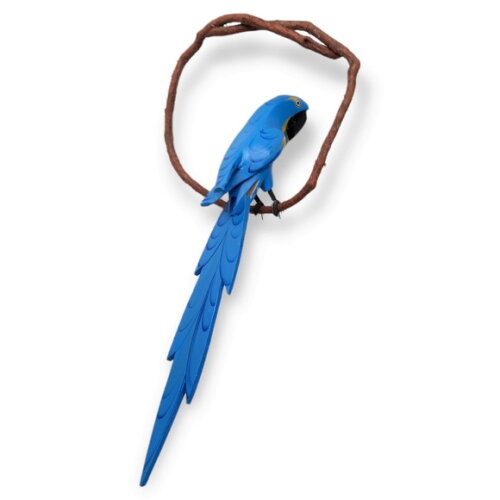 Arara de Galho P - Azul - Madeira para Casa Jardim Sitio Rio