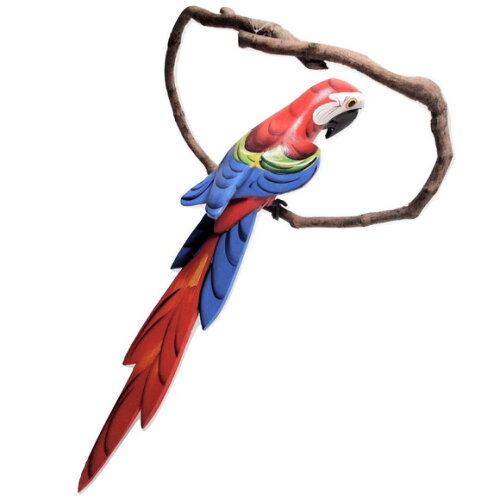 Arara de Galho P - Vermelha - Madeira Jardim Sitio Chacara