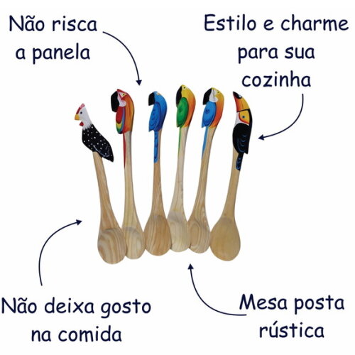 Colher de Pau - Arara Vermelha