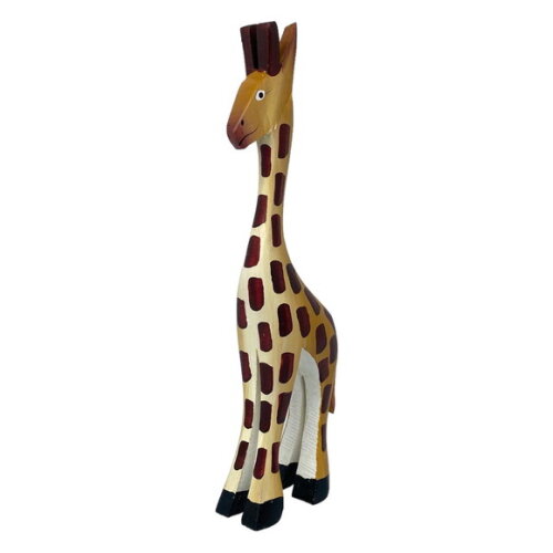 Girafa de Madeira G Decorativo para Casa Sala Jardim Sacada
