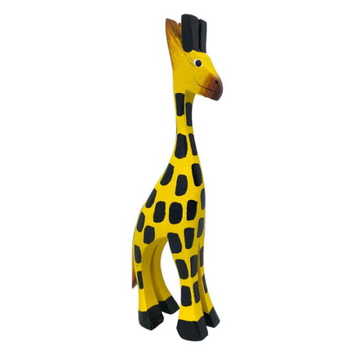 Girafa de Madeira P Decorativo para Casa Jardim Animal