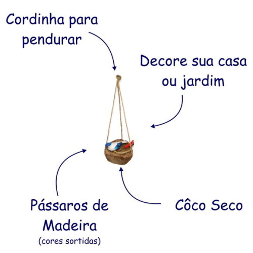 Ninho de Passarinho P - Madeira