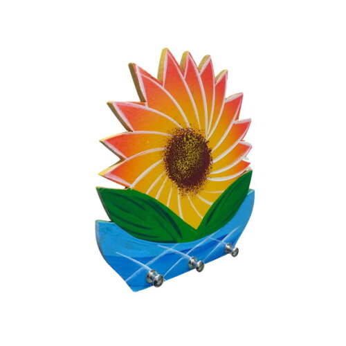 Porta Chaves Flor Azul - Organizador Porta Pano