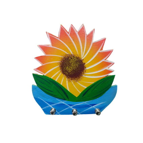 Porta Chaves Flor Azul - Organizador Porta Pano