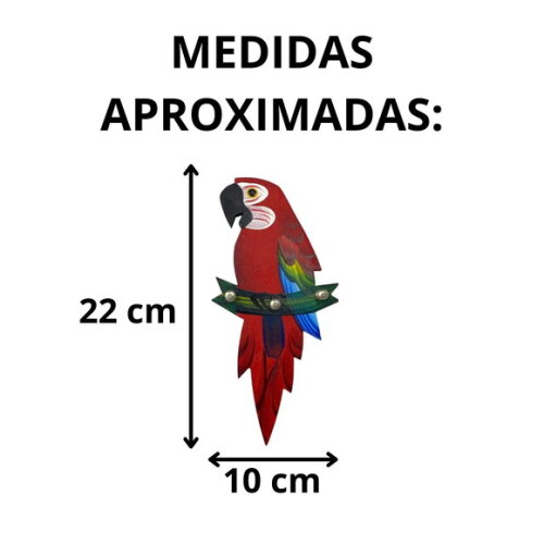 Porta chaves P - Arara Amarela e Azul