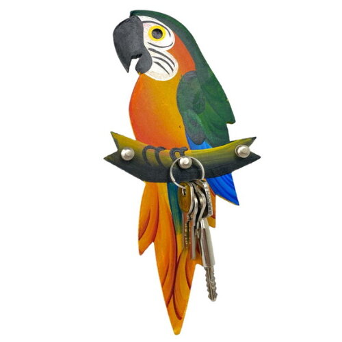 Porta chaves P - Arara Amarela e Verde
