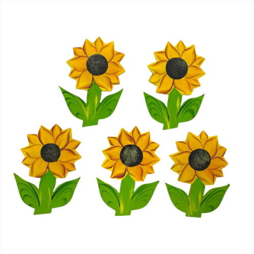 Quinteto de Flor Girassol - Madeira