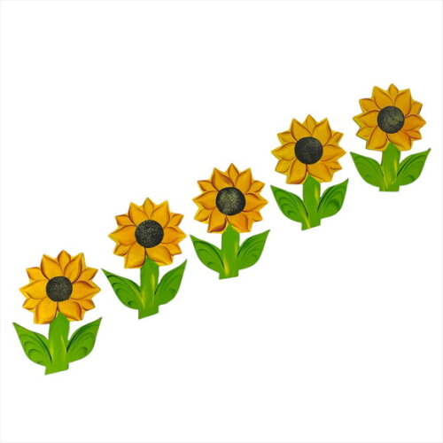Quinteto de Flor Girassol - Madeira