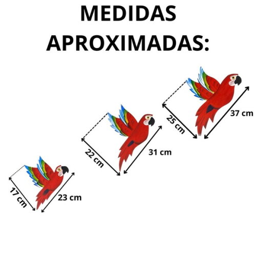 Trio de Arara Asa