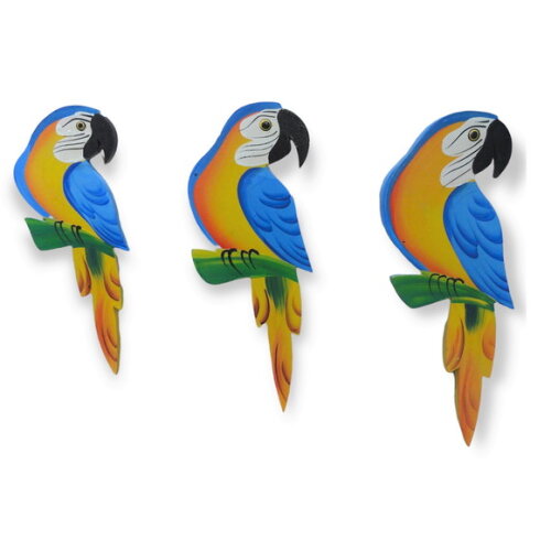 Trio de Arara P1 - Caninde - Madeira - Parede Quadro