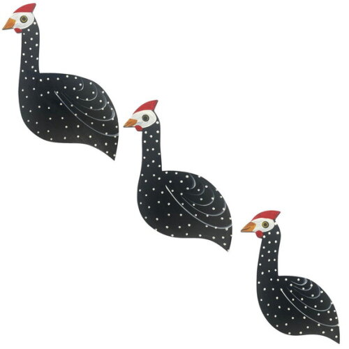 Trio de Galinha de Angola m Trio Decorativo Sacada Casa