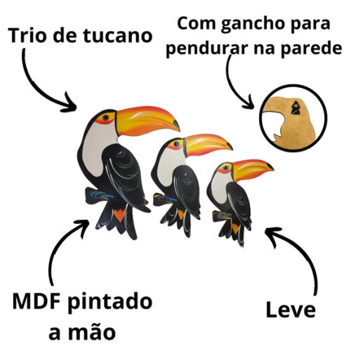 Trio de Tucano G - Madeira