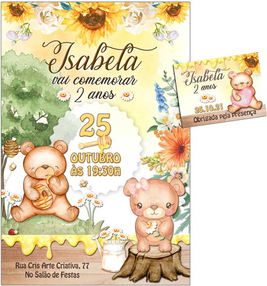 CONVITE DIGITAL C/ TAG Abelhinha 4