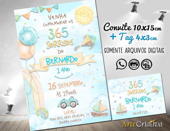 Convite Digital C/tag 365 Sorrisos 2