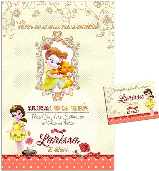 CONVITE DIGITAL C/TAG A Bela Baby