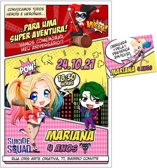 CONVITE DIGITAL C/TAG Alerquina Cartoon