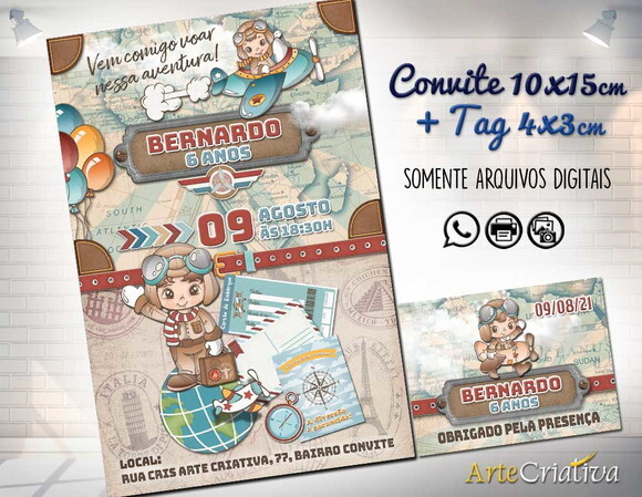 CONVITE DIGITAL C/TAG Aviador 2