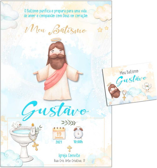 CONVITE DIGITAL C/TAG Batismo Menino 2