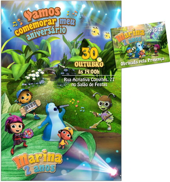 CONVITE DIGITAL C/TAG Beat Bugs 1