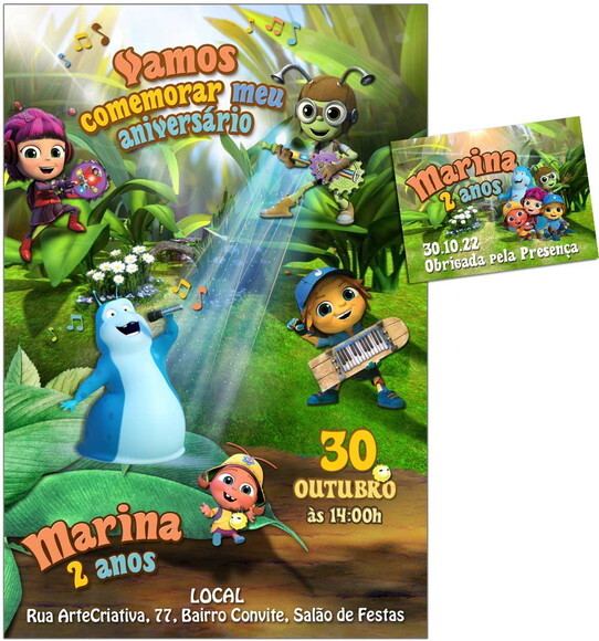 CONVITE DIGITAL C/TAG Beat Bugs 2