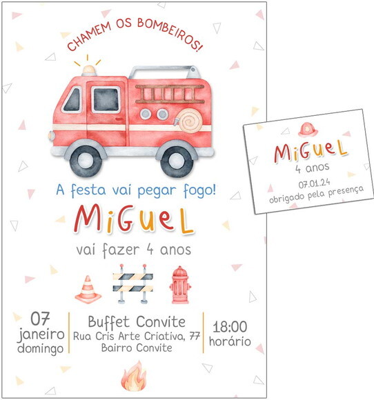 Convite Digital C/tag Bombeiro 3