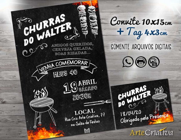 CONVITE DIGITAL C/TAG Churrasco 2
