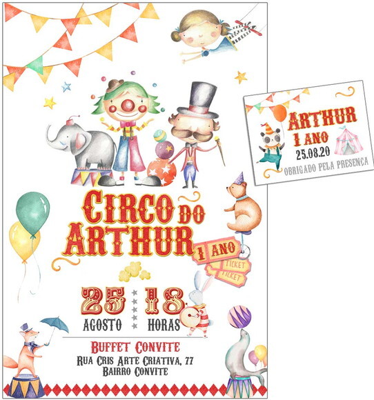 CONVITE DIGITAL C/TAG Circo Menino 10