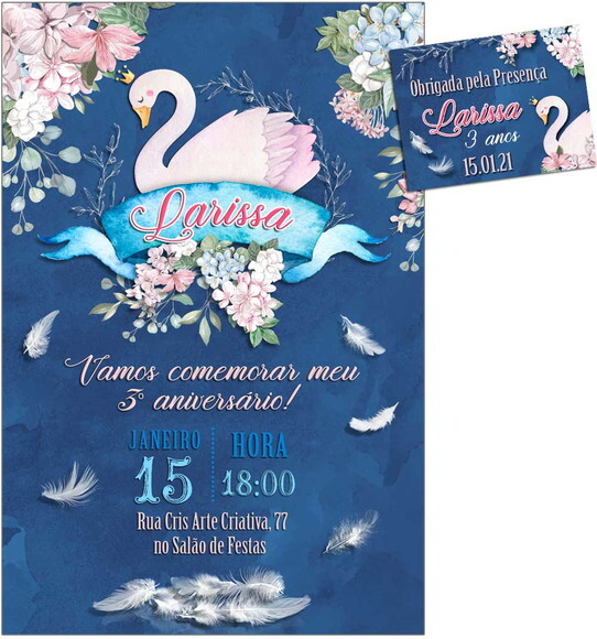 CONVITE DIGITAL C/TAG Cisne 9