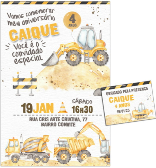 Convite Digital C/tag Construtor 7