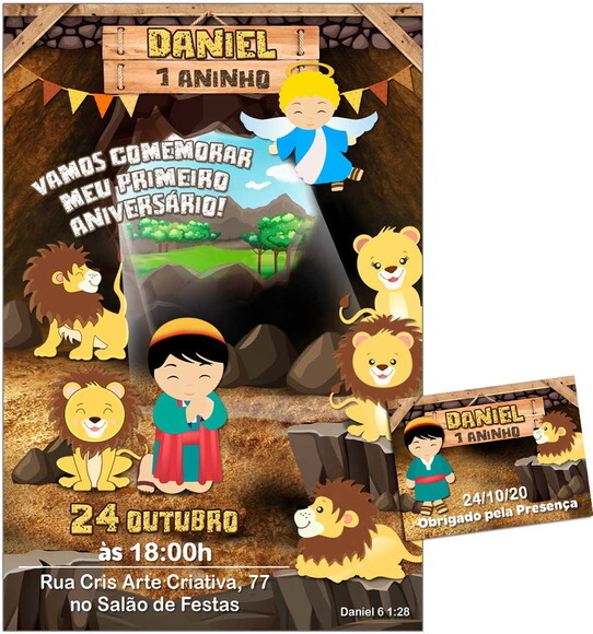 CONVITE DIGITAL C/TAG Daniel na cova dos Leões