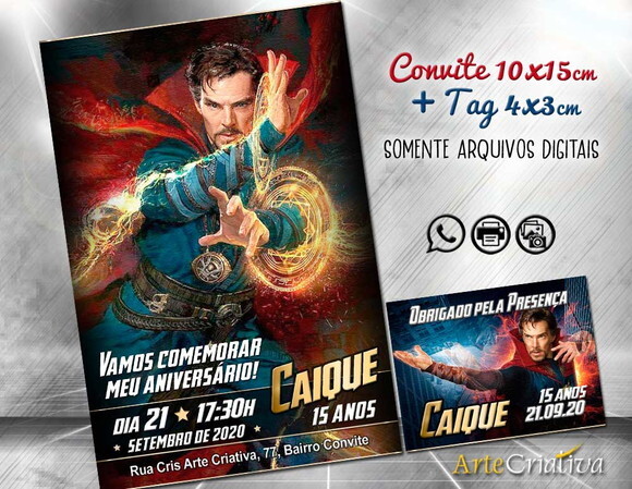 CONVITE DIGITAL C/TAG Dr Estranho