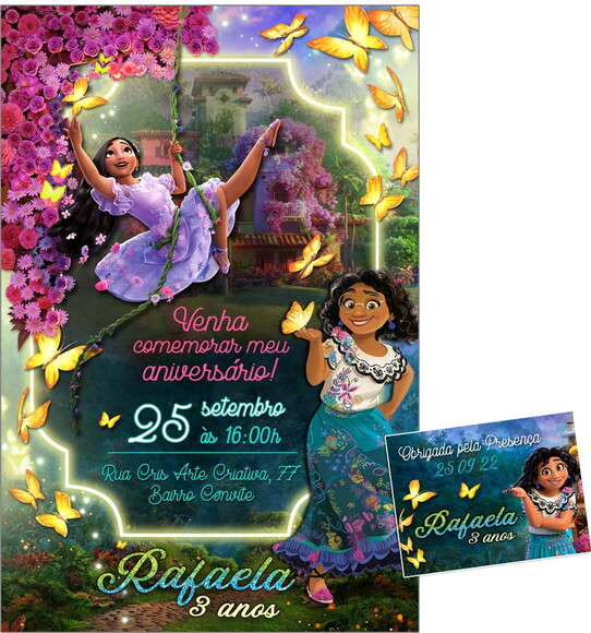 CONVITE DIGITAL C/TAG Encanto Disney 2