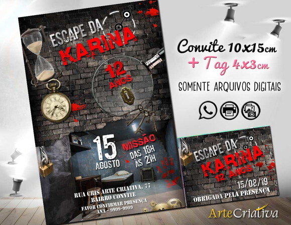 CONVITE DIGITAL C/TAG Escape