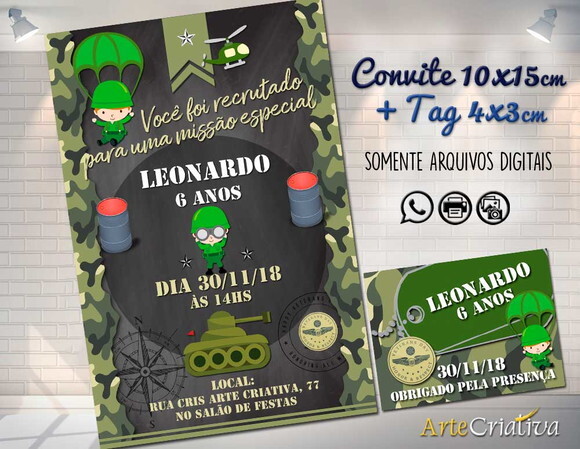 CONVITE DIGITAL C/TAG Exército