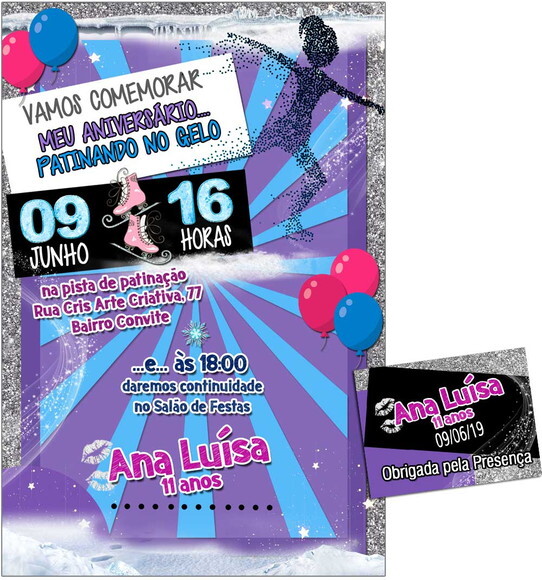 CONVITE DIGITAL C/TAG Festa Patinação no Gelo
